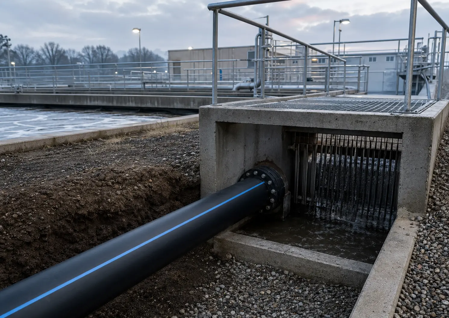 Stp Inlet Structure Natraj Pipes : HDPE PIPES (Sewerage)